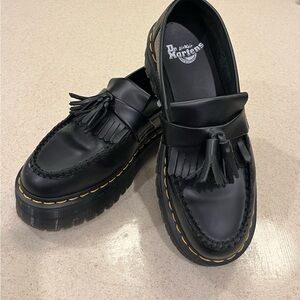 Dr. Martens Black Leather Tassel Loafers